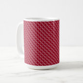 BURGUNDY RED DIAMOND FLORAL PATTERN KAFFEETASSE (Vorderseite Links)