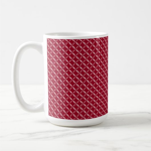 BURGUNDY RED DIAMOND FLORAL PATTERN KAFFEETASSE (Links)