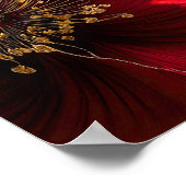 Burgundy Red Elegant Floral Wedding Welcome Sign Poster (Ecke)