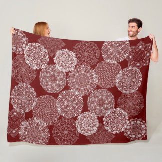 Burgundy Red Elegante Fleecedecke