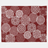 Burgundy Red Elegante Fleecedecke (Vorderseite (Horizontal))