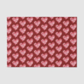 Burgundy Red Flame Hearts Valentine's Day Seidenpapier (Vorderseite)