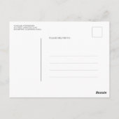 Burgundy Red Floral Boho Save the Date Postkarte (Rückseite)