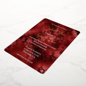 Burgundy Red Floral Brautparty Folieneinladung (Gedreht)