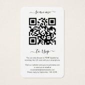 Burgundy Red Floral Foto QR Code Scannen Sie mich (Rückseite)