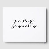 Burgundy Red Floral Names Date Foto Wedding Gästebuch (Rückseite)