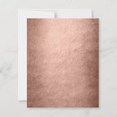 Burgundy Red Floral Rose Gold Script Wedding (Rückseite)