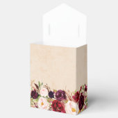Burgundy Red Floral Rustic Boho Wedding Geschenkschachtel (Geöffnet)