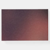 Burgundy Red Floral String Light Wedding Gästebuch (Rückseite)