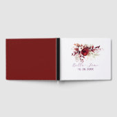Burgundy Red Floral Wedding Guest Book Gästebuch (Voll)
