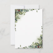 Burgundy Red Floral Wedding RSVP Karte (Rückseite)