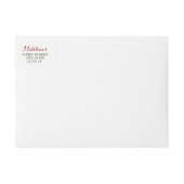 Burgundy Red Floral Wrap rund um Label (Vorderseite)