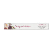 Burgundy Red Floral Wrap rund um Label (Person)