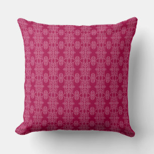 Burgundy Red Geometric Shape Pattern Kissen
