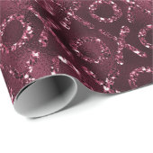 Burgundy Red Glitzer XOXO Geschenkpapier (Rolleneckpunkt)