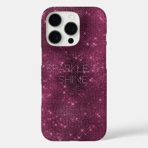 Burgundy Red Glitzy Chic Glam Sparkle iPhone 16 Pro Hülle