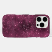 Burgundy Red Glitzy Chic Glam Sparkle Case-Mate iPhone Hülle (Rückseite (Horizontal))
