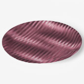 Burgundy Red Glitzy Stripes Pappteller (Schrägansicht)