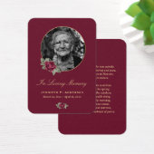Burgundy Red Gold Floral Memorys (Schreibtisch)