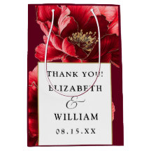 Burgundy Red Gold Floral Moderne Hochzeit Vielen D