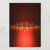 Burgundy Red & Gold Glitter Photo 80th Birthday Einladung (Rückseite)