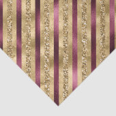 Burgundy Red Gold Glitzer Streifen Seidenpapier (Detail)