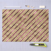 Burgundy Red Gold Glitzer Streifen Seidenpapier (Handwerk)