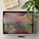 Burgundy Red Gold Rose Blumenfloral Brautparty Seidenpapier (Geschenk)