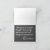 Burgundy Red Gray Floral Wedding Danke Karte (Innenseite)