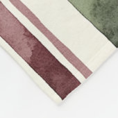 Burgundy Red Green Cream Stripes Christmas Fleecedecke (Ecke)