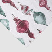 Burgundy Red Green Weihnachtsschmuck Seidenpapier (Detail)