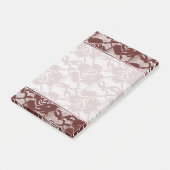 Burgundy Red Lace Floral Post-it Klebezettel (angewinkelt)