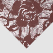 Burgundy Red Lace Floral Seidenpapier (Detail)