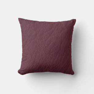 Burgundy Red Leather Print Cushion Textur Muster Kissen
