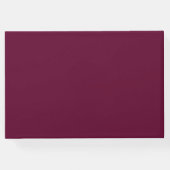 Burgundy Red Lila Floral Boho Wedding Gästebuch (Rückseite)