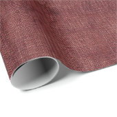 Burgundy Red Linen Look Geschenkpapier (Rolleneckpunkt)