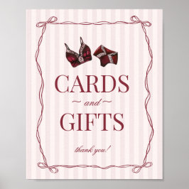 Burgundy Red Lingerie Bachelorette Cards & Gifts Poster