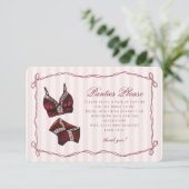 Burgundy Red Lingerie Shower Panties Please Begleitkarte (Stehend Vorderseite)