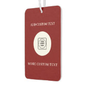 Burgundy Red Logo Text Business Branding Design Autolufterfrischer (Links)