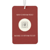 Burgundy Red Logo Text Business Branding Design Autolufterfrischer (Rückseite)