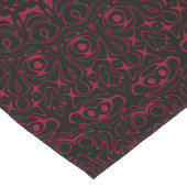 Burgundy Red Mandala mit Ziersymmetrie Großer Tischläufer (Ecke)