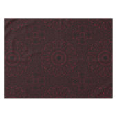 Burgundy Red Mandala mit Ziersymmetrie Tischdecke (Vorderseite (Horizontal))