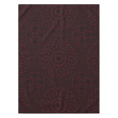 Burgundy Red Mandala mit Ziersymmetrie Tischdecke (Vorderseite)