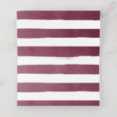 Burgundy Red Marsala Floral Platzkarten (Innenseite Aufgefaltet)