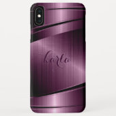 Burgundy-Red Metallic Geometric Design Case-Mate iPhone Hülle (Rückseite)