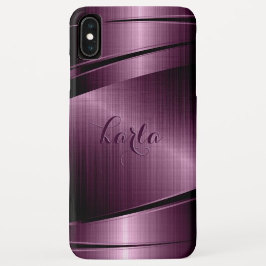 Burgundy-Red Metallic Geometric Design Case-Mate iPhone Hülle (Rückseite)