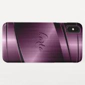 Burgundy-Red Metallic Geometric Design Case-Mate iPhone Hülle (Rückseite (Horizontal))