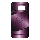 Burgundy-Red Metallic Textur Case-Mate Samsung Galaxy Hülle (Rückseite)