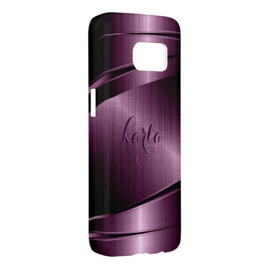 Burgundy-Red Metallic Textur Case-Mate Samsung Galaxy Hülle (Rückseite/rechts)