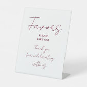 Burgundy Red Minimalistisch Elegant Script Favorit Sockelschild (Vorderseite)